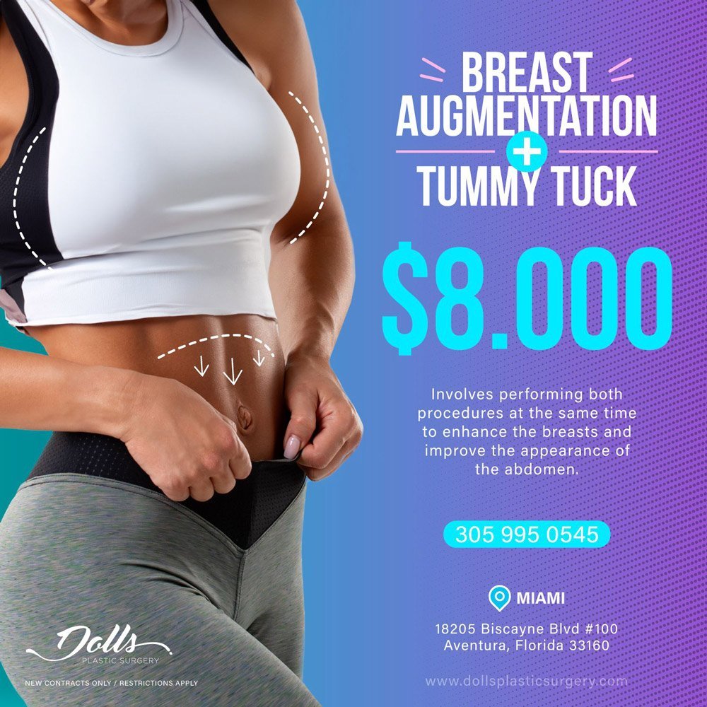 Breast Augmentation and tummy tuck deal offer