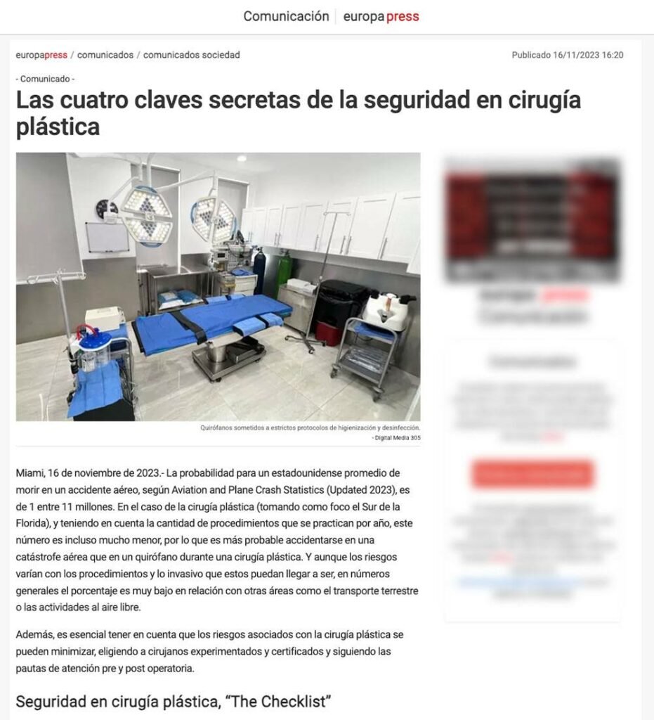 Four Secret Keys to Safety in Plastic Surgery